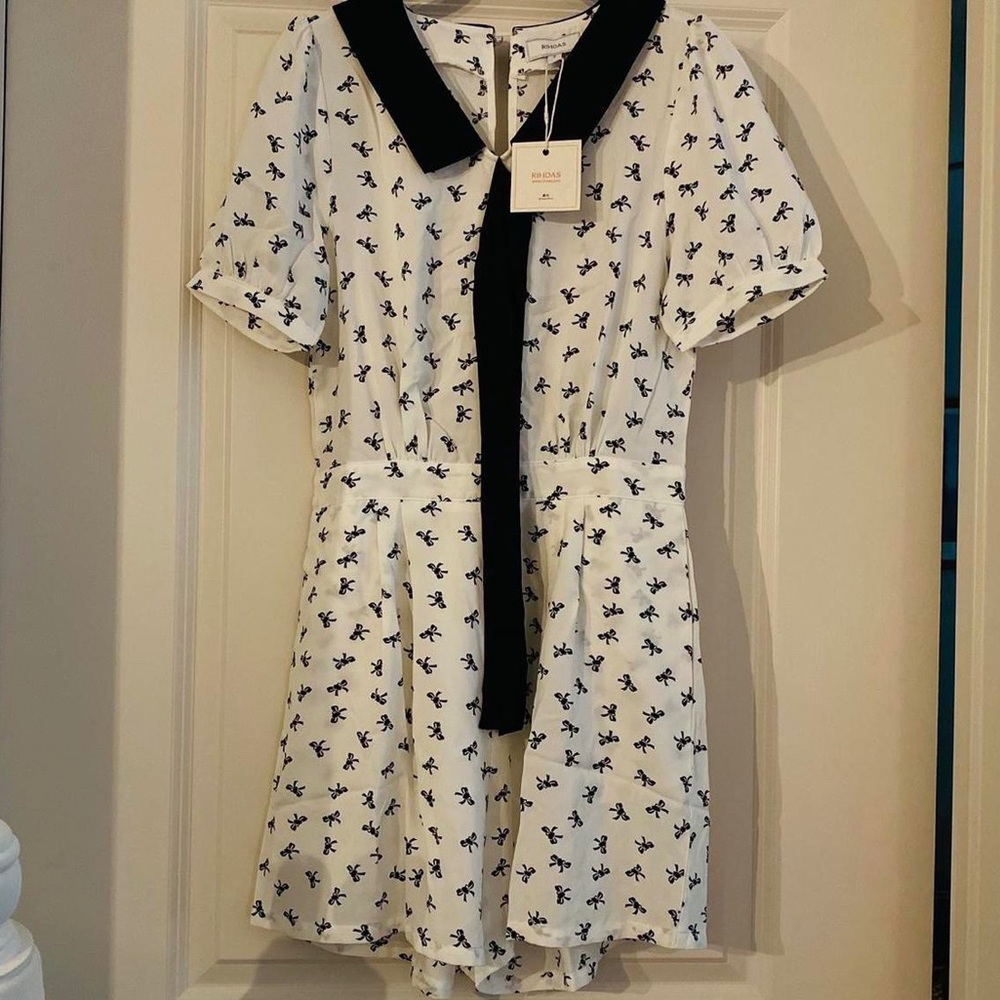 RIHOAS bow print romper